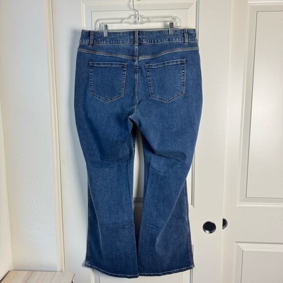 Lane Bryant High Rise Boot Cut Jeans Tighter Tummy 20 - Picture 6 of 8